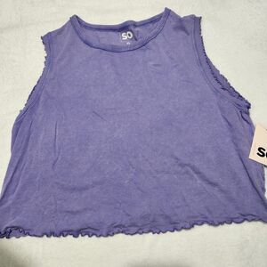 SO Brand Crop Top Size XL Tie Dye Purple Soft